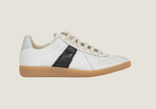 MM  Cotton Drill & Suede White / Black