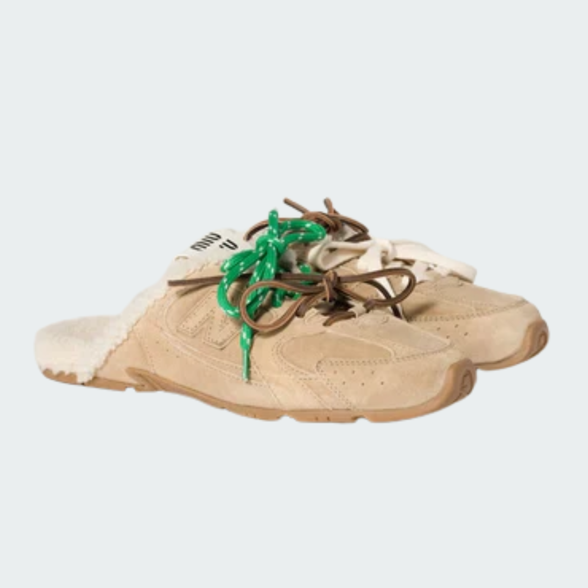 530 SL Mules – Bleached Leather & Shearling Edition (Écru)