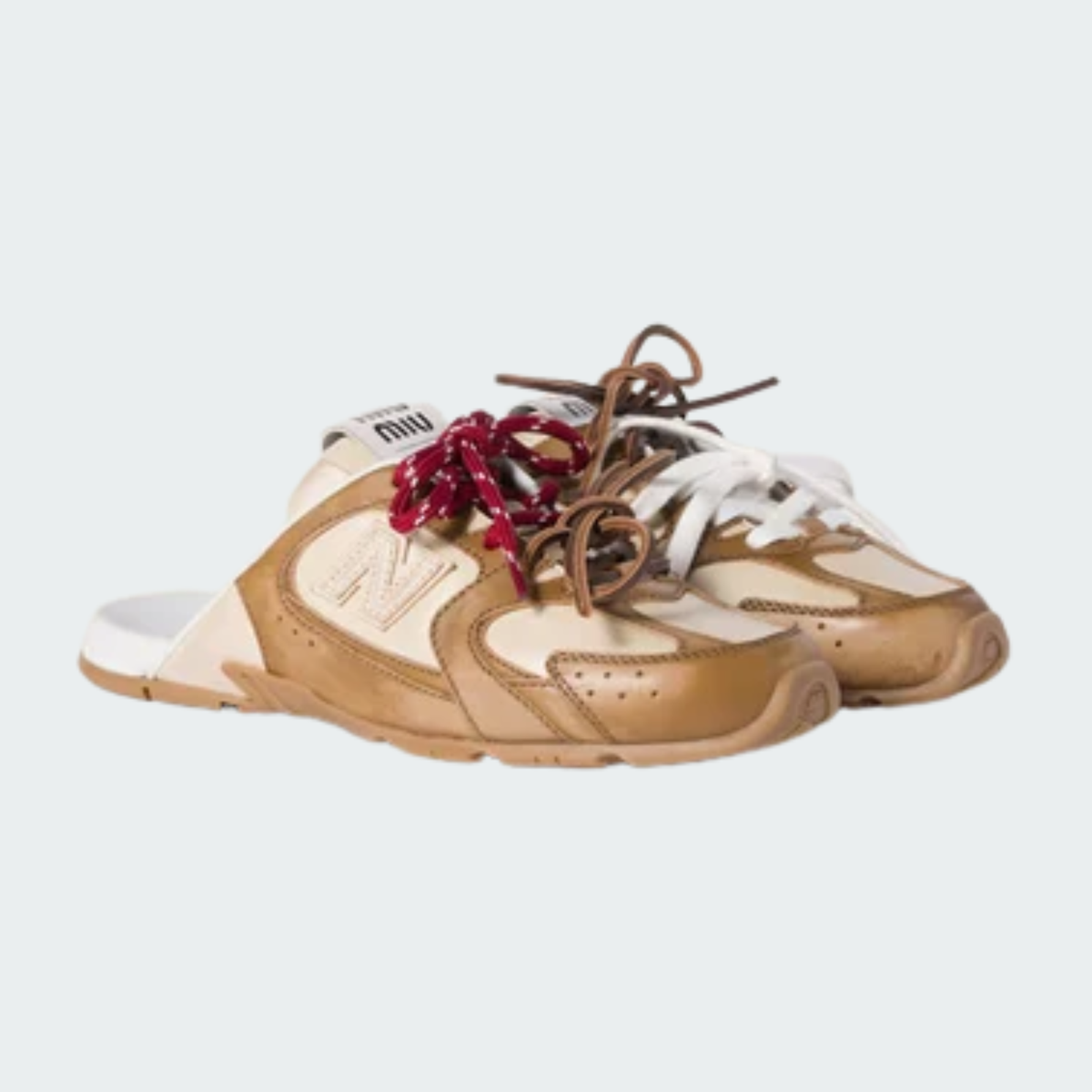 530 SL Mules – Bleached Leather & Gum Sole Cinnamon Travertine Gray Edition