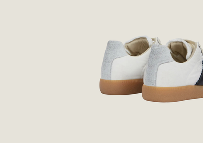 MM  Cotton Drill & Suede White / Black