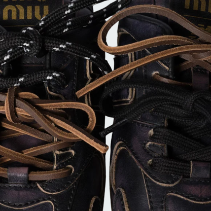 530 SL Mules – Bleached Leather & Gum Sole Black Edition