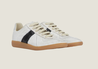 MM  Cotton Drill & Suede White / Black