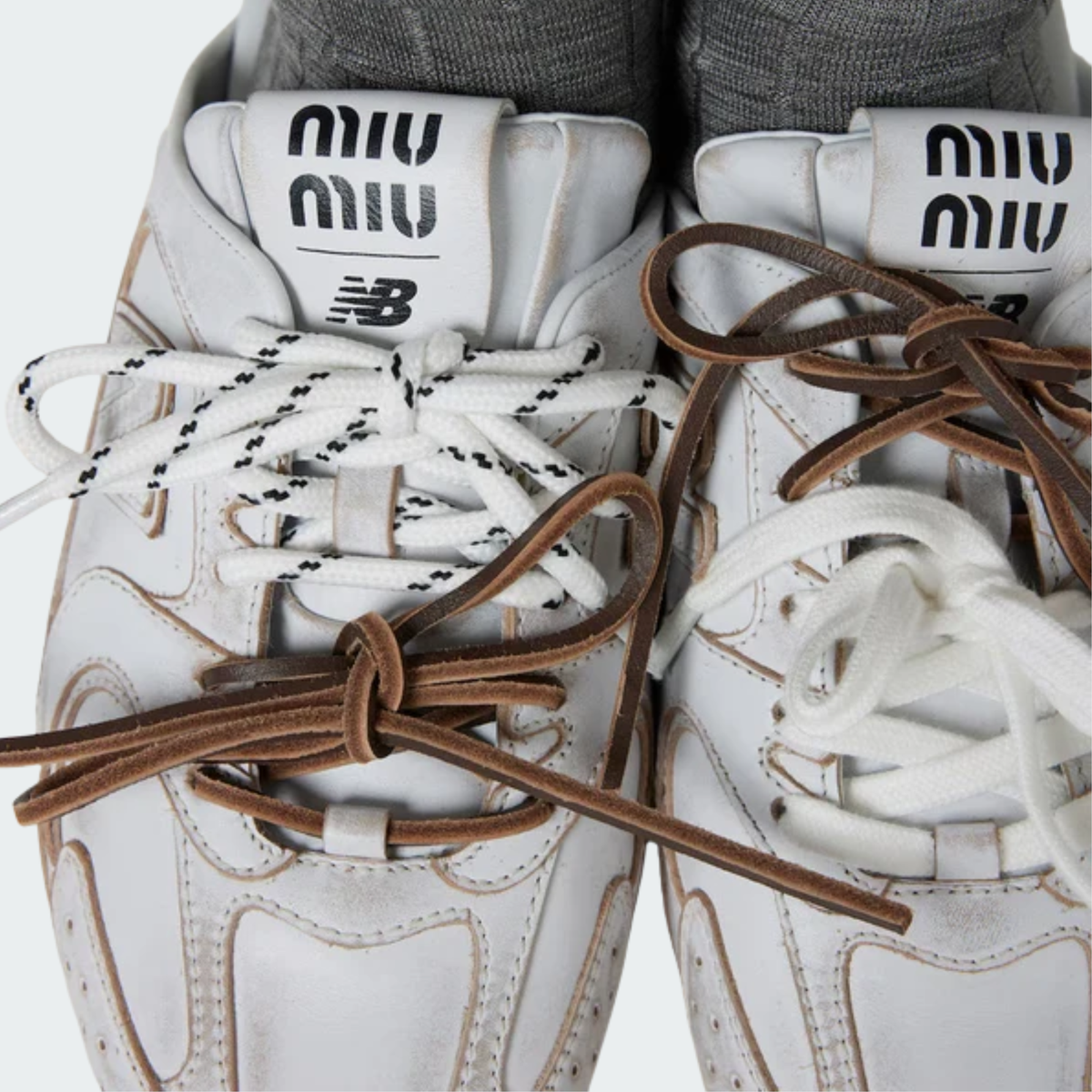 530 SL Mules – Bleached Leather & Gum Sole White Edition