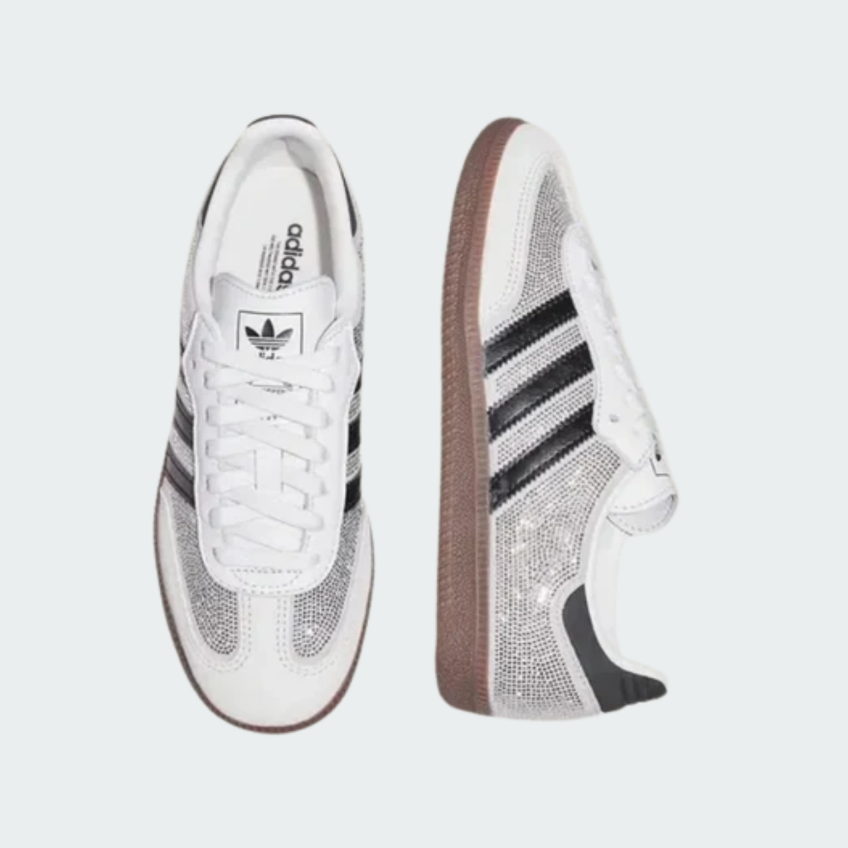 SAMBA OG RHINESTONE-EMBELLISHED TRAINERS