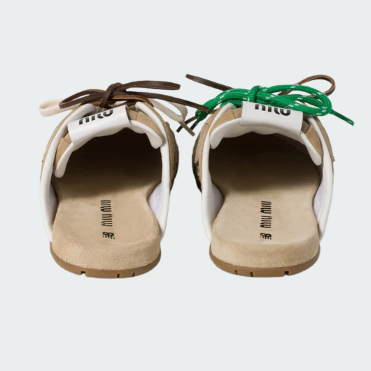 530 SL Mules – Bleached Suede & Gum Sole Ecru Edition