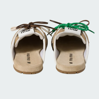 530 SL Mules – Bleached Suede & Gum Sole Ecru Edition