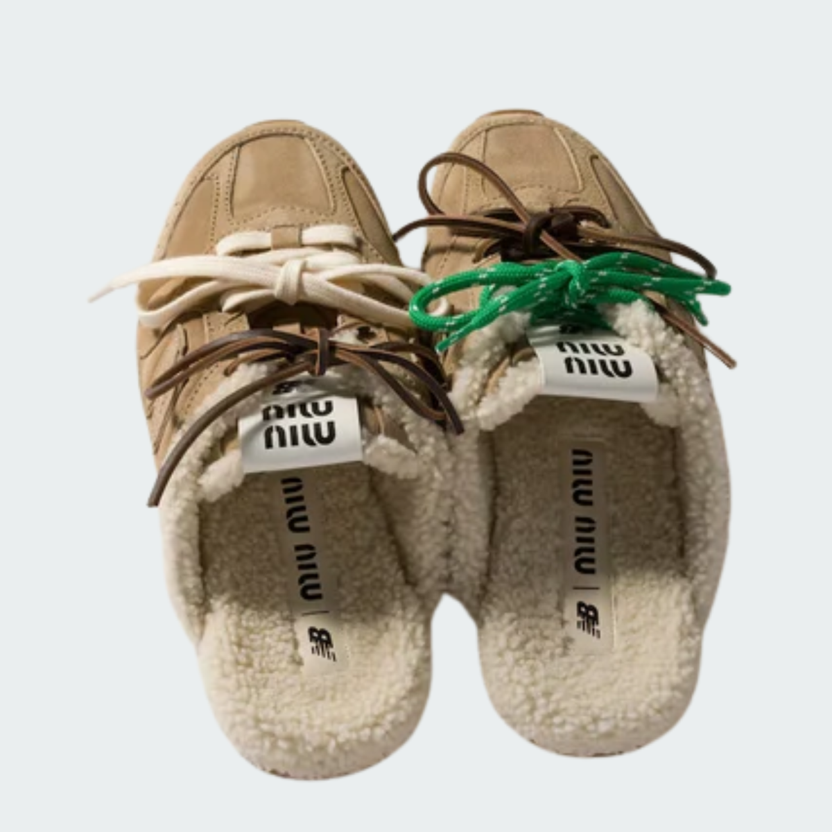 530 SL Mules – Bleached Leather & Shearling Edition (Écru)