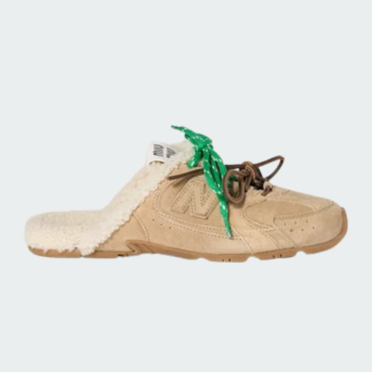 530 SL Mules – Bleached Leather & Shearling Edition (Écru)