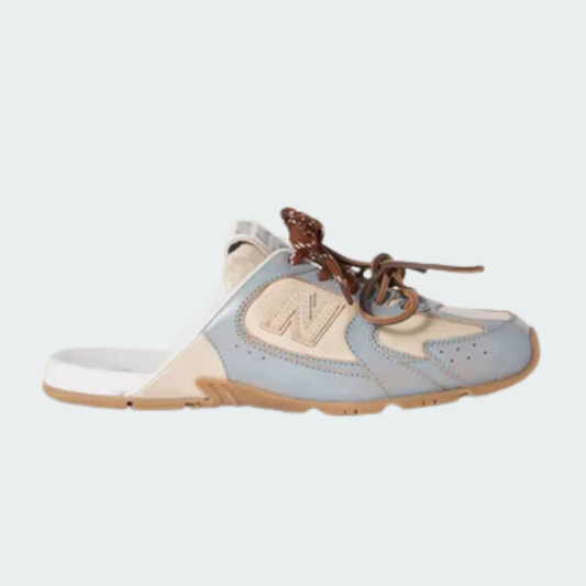 530 SL Mules – Bleached Leather & Gum Sole Sky Blue Travertine Gray Edition